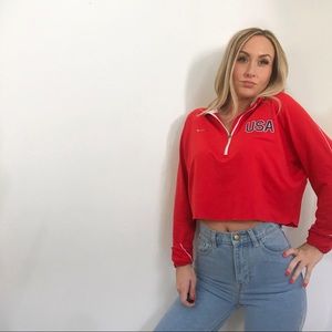 Nike Dri-Fit Long Sleeve Crop Top Raw Hem XS-XL